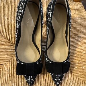 Ann Taylor Black and White Tweed Heels